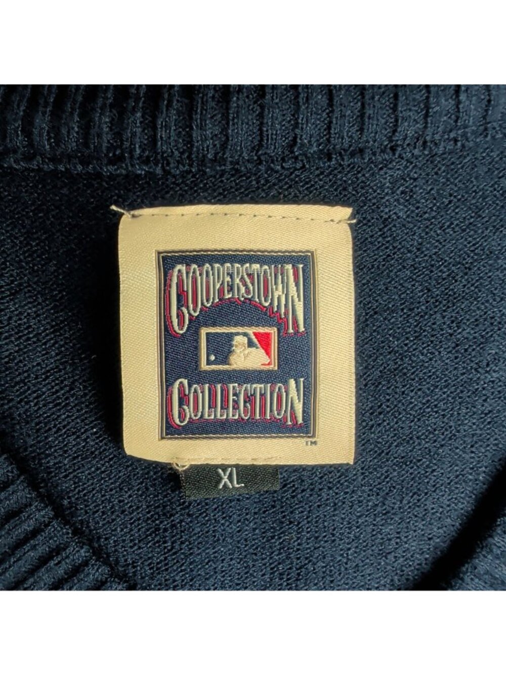 Vintage Houston Astros Sweater Large Blue Cooperstown - Picture 7 of 9